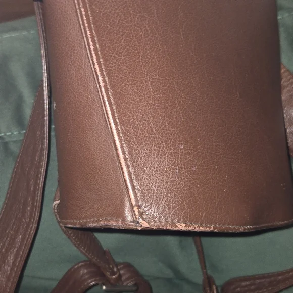 Cover B German Brown Leather Backpack Purse - Picture 14 of 16